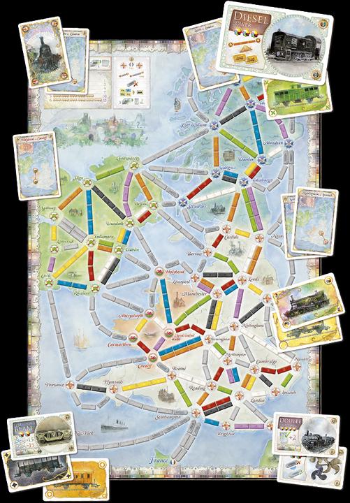 Produktbild Days of Wonder Zug um Zug: Vereinigtes Königreich Erweiterung (Deutsch, Französisch, Englisch)
