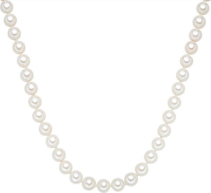 Rafaela Donata Damen Sterling Silber Muschelkernperle silber 40,0 cm Basiskette + 5,0 cm Verlängerung - 30358 (Sterling Silber, 50 cm)