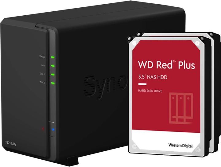 Produktbild Synology DS218play (2 x 4 TB, WD Red Plus)