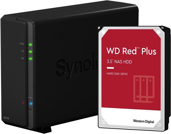 Produktbild Synology Ds118 (1 x 4 TB, WD Red Plus)
