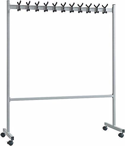 Produktbild eurokraft basic Garderobenständer, mobil, HxT 1700x550 mm, 2x11 Haken