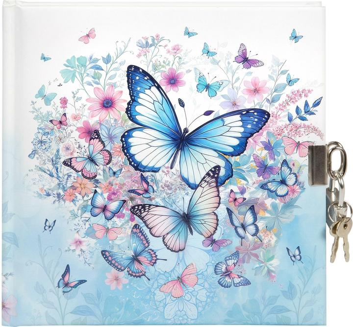 Immagine prodotto Bruckner Brückner Tagebuch Schmetterling mit Schloss (16,5 x 16,5 cm)