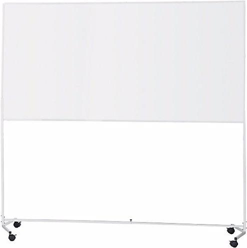 Produktbild eurokraft basic Whiteboard mit Fahrgestell, Stahl, beschichtet, BxH 2000x1000 mm (200 x 100 cm)