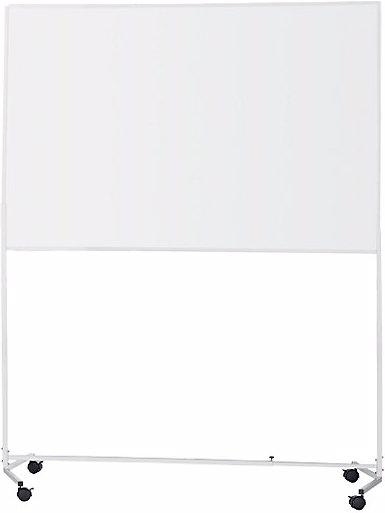 eurokraft basic Whiteboard mit Fahrgestell, Stahl, beschichtet, BxH 1500x1000 mm (150 x 100 cm)