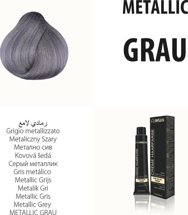 Immagine prodotto FemMas 5.2) Colore per capelli castano chiaro Vıolett 100ml (Metalıc 100ml, Vıolett marrone chiaro 100ml)