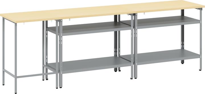 Produktbild VidaXL 3-teiliges Werkbank-Set aus grauem Stahl
