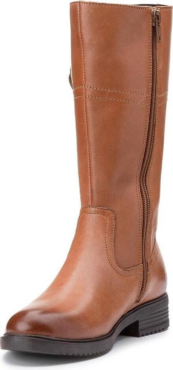 Actual product image La Redoute Collections Leather Riding Boots with Zipper (32)