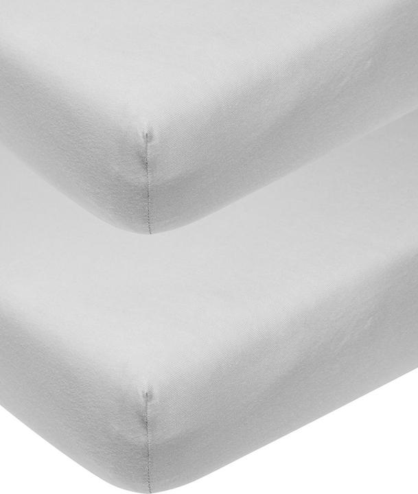 Immagine prodotto Meyco Lenzuolo matrimoniale in jersey 2 pezzi 70x140/150 grigio chiaro
