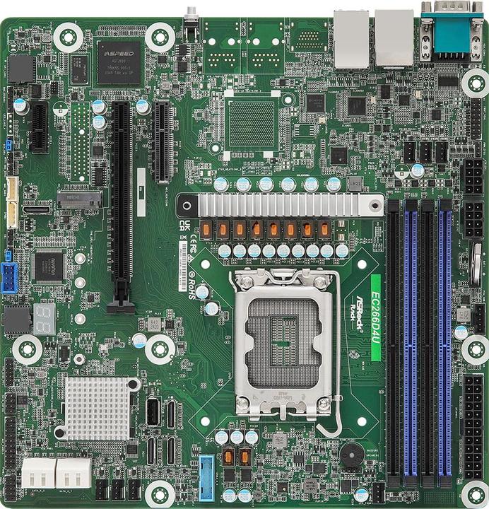 Image du produit AsRock Mainboard EC266D4U micro-AATX Sockel 1700 DDR5-only Single (LGA 1700, Intel C266, mATX)