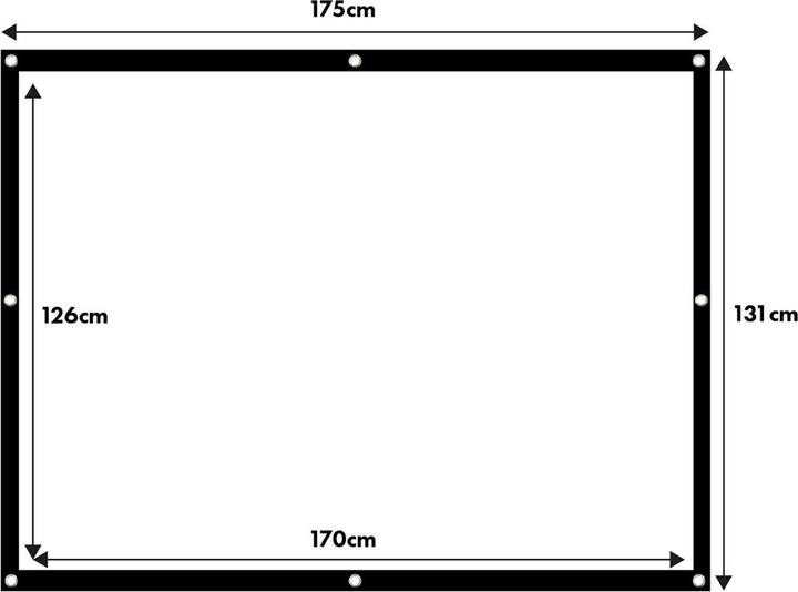 Image du produit Maclean Projektionswand 84 175x131cm 4:3 25mm Rand Spannhaken MC-166 (84", 4:3)