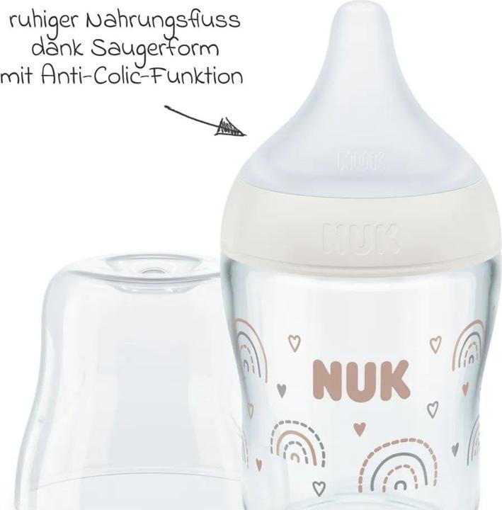 Actual product image NUK Babyflaschen Glas-Flasche 3er Pack Perfect Match 120 ml (120 ml)