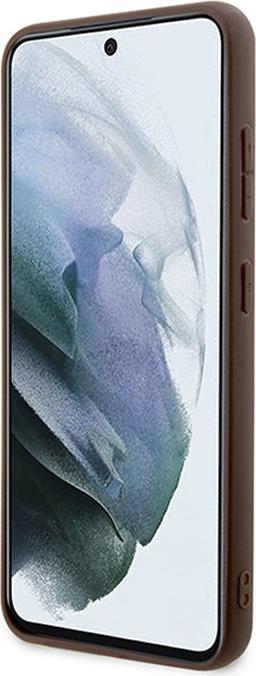 Productafbeelding Guess Hoesje voor S24+ S926 GUHCS24MG4GFBR Hardcase 4G Metalen Goud Logo bruin (Samsung Galaxy S24+)