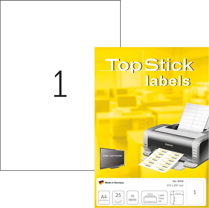 Actual product image TopStick Universal Etiketten A4