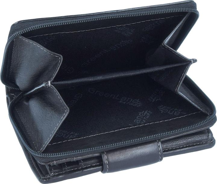 Immagine prodotto Greenland Nature Portafoglio nero in nappa RFID 9,5 cm