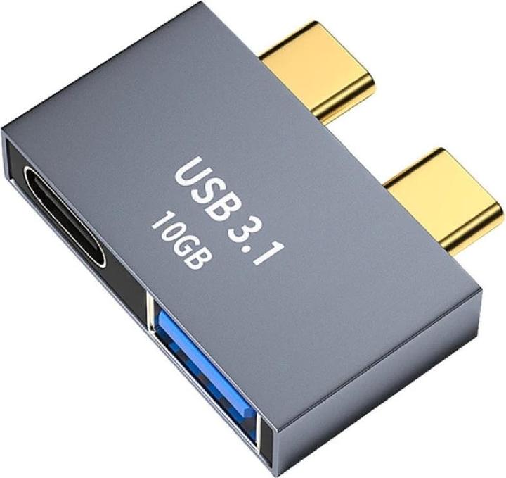 Produktbild PowerGuard Doppel USB-C auf Dual USB-C / USB-A 3.1 Adapter für Apple MacBook (USB-C)