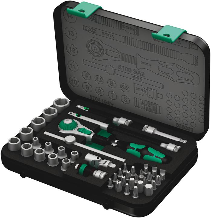 Produktbild Wera 8100 SA 2 Zyklop Speed-Knarrensatz (6 mm, 12 mm, 14 mm, 10  mm, 7 mm, 11 mm, 5 mm, 8 mm, 9 mm, 13 mm, 4 mm)