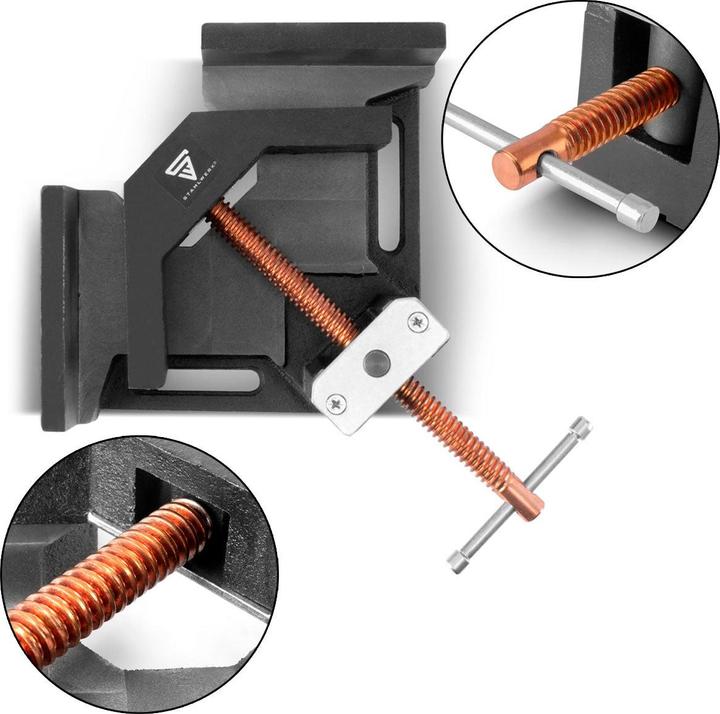 Produktbild Stahlwerk Schweisswinkelklemme Winkelspanner mit 90° Winkel und 100 mm Maulweite (100 mm)