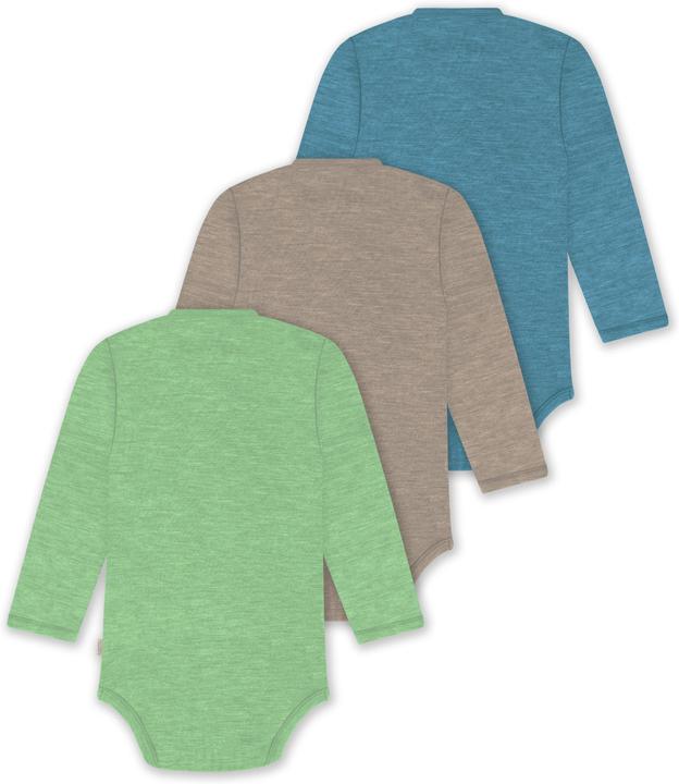Image du produit Normani Lot de 3 body bébé emmailloté manches longues body Toddler en laine mérinos - 9357 (62)