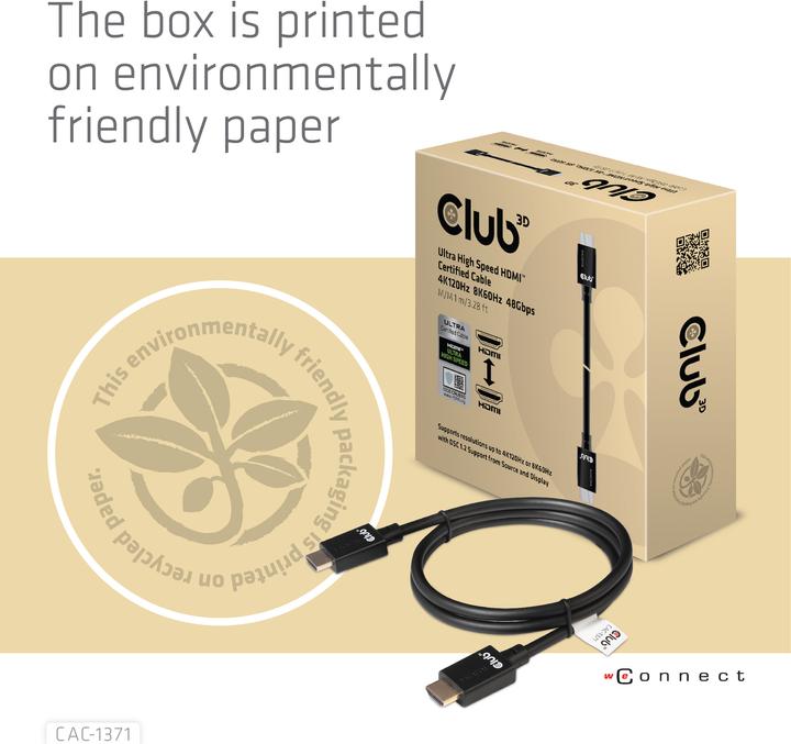 Actual product image Club 3D HDMI (Typ A) — HDMI (Typ A) (3 m, HDMI)