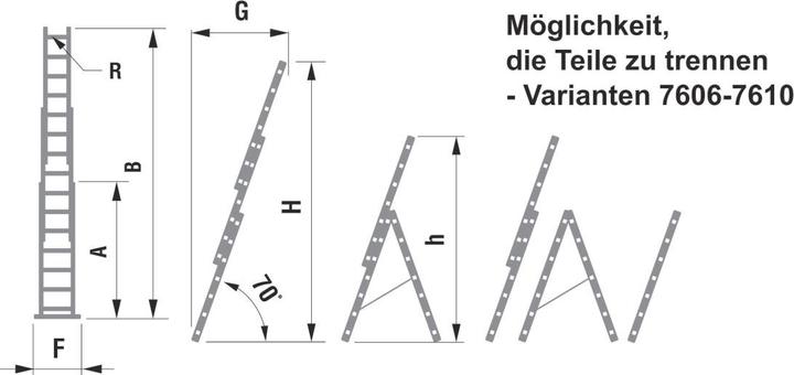 Produktbild Puag Allzweckleiter (Stehleiter, 711 cm)