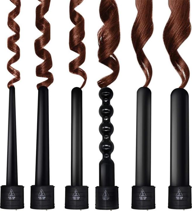 Immagine prodotto Menqang Ferro arricciacapelli 6 in 1 (9 mm, 19 mm, 25 mm, 32 mm)