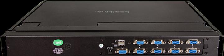 Actual product image LogiLink 17" LCD KVM console with KVM switch, 8 port, black