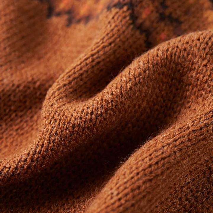 Produktbild VidaXL Kinderpullover Gestrickt Cognac 104,Material: 100 (104)