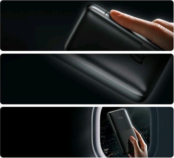Actual product image Baseus Powerbank Bipow Pro 10000mAh, 2xUSB, USB-C, 22.5W (black) (10000 mAh, 22.50 W, 37 Wh)