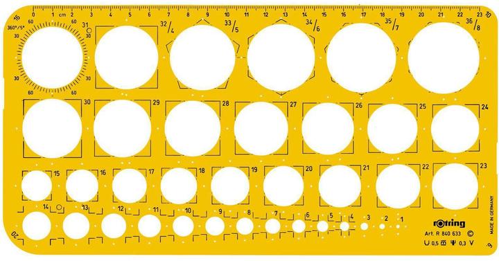 Actual product image Rotring Circle Template (255 mm)