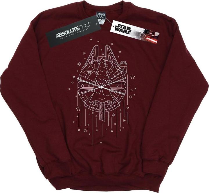 Star Wars Millennium Falcon Christmas Tree Delivery Sweatshirt (M)