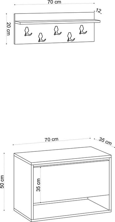 Produktbild Kalune Design Ximena (71 x 35 x 55 cm)