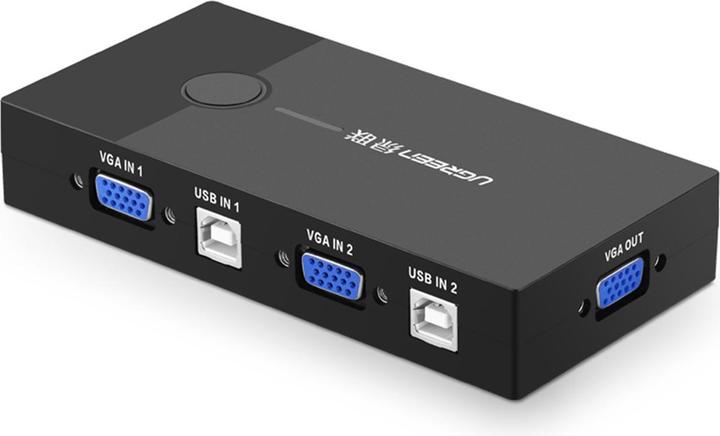 Produktbild Ugreen 30357 KVM Switch Box 2-port VGA Video Adapter 2 in 1 (black)