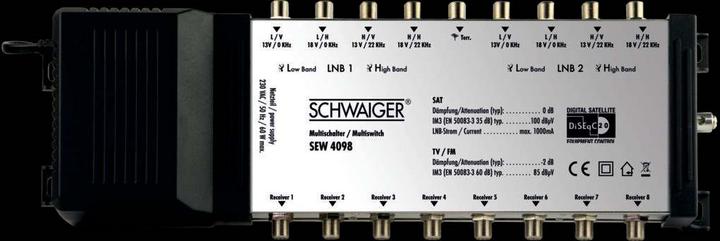 Schwaiger Multiswitch SAT a DiSEqC (Multiinterruttori)