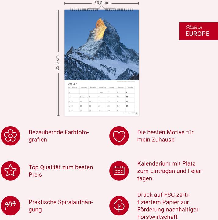 Actual product image Alpen Kalender 2026 (German)
