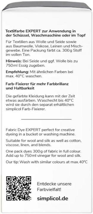 Produktbild Simplicol Textilfarbe expert (60 Waschgänge, Waschpulver)