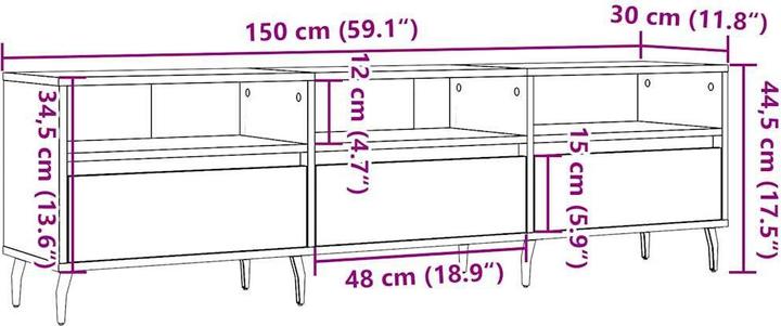 Produktbild VidaXL TV Schrank (150 x 30 x 44.5 cm)