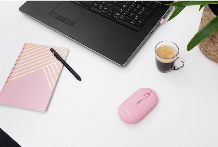 Image du produit Trust Mouse Puck Rechargeable Rose (Sans fil)