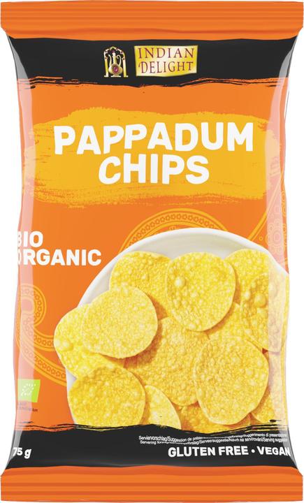 Actual product image Indian Delight Pappadum chips 75 g (75 g)
