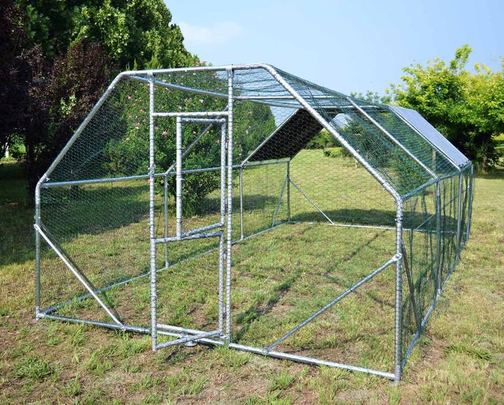 Produktbild Wiltec XXL Freilaufgehege 6x3x2m Aussengehege Voliere Hühnerstall Kleintiergehege
