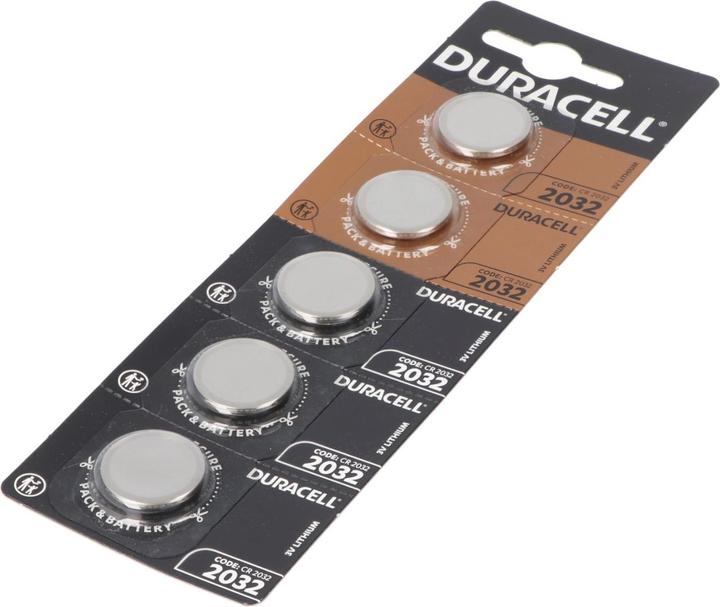 Actual product image Duracell 5x CR2032 Lithium battery 3 Volt (5 pcs., CR2032, 180 mAh)