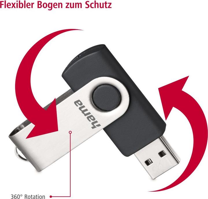 Actual product image Hama FlashPen Rotate (8 GB, USB-A)