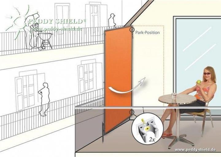 Produktbild Peddy Shield Paravent Einteilig terracotta