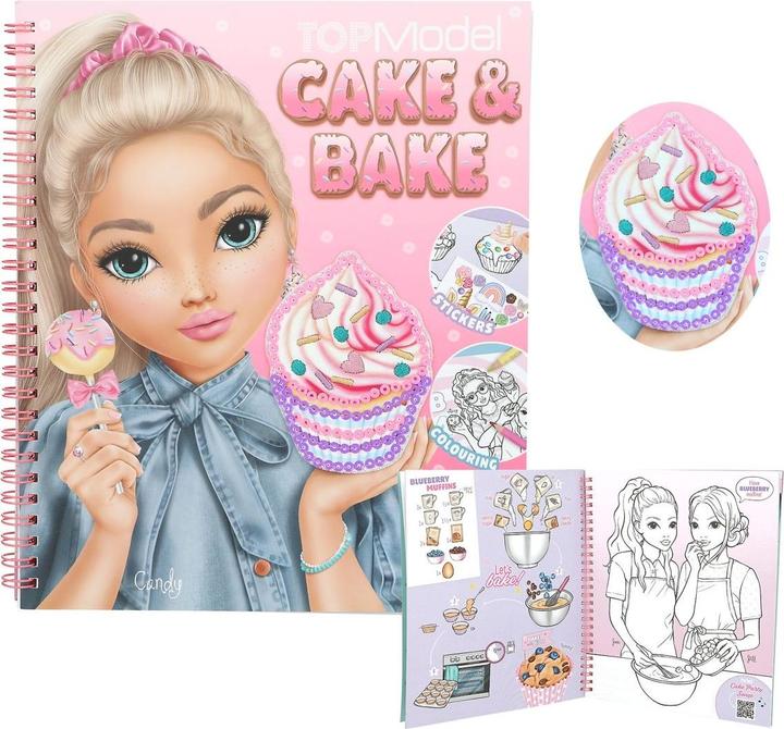 Image du produit Top Model TOPModel - Cake & Bake Colouring Book With Sequins ( 0413386 )