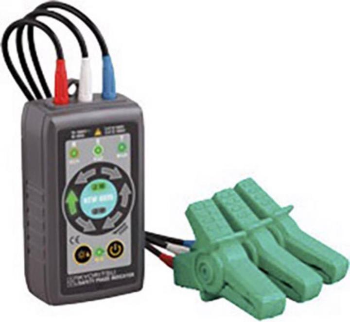 Kyoritsu Phasen und Drehfeldprüfer 3 Phasenprüfgerät mit Rotationsanzeige KEW 8035 (CAT III 1000V, CAT IV 600V)