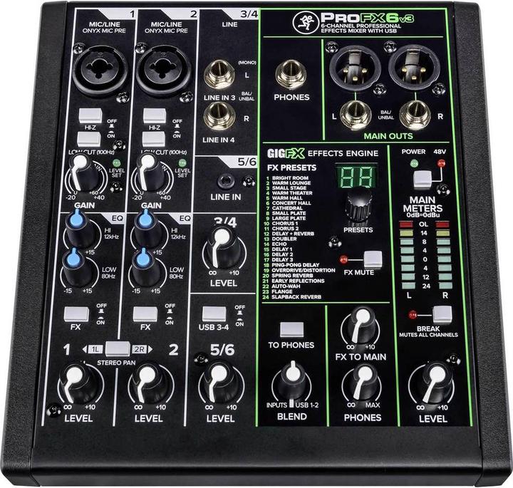 Immagine prodotto Mackie ProFX6v3 (Mixer da studio e live)