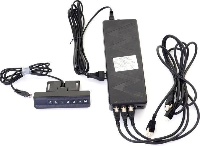 Produktbild Swisshandel24 Gestell, variables Tischgestell für Eck-Schreibtisch, elektrisch höhenverstellbar Memory 45kg - weis