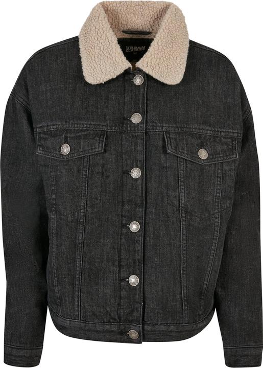 Urban Classics Ladies Oversized Sherpa Denim Jacket - 19395