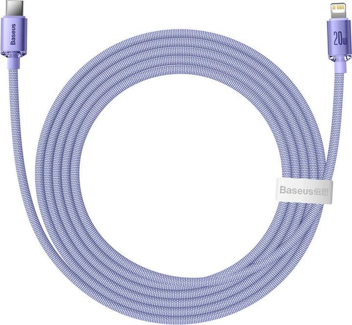 Actual product image Baseus Crystal Shine Series Fast Charging Data Cable Type-C to iP 20W 2m Purple (2 m, USB 2.0, 20 W)