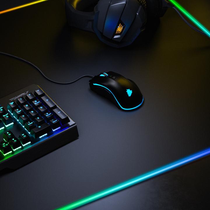Produktbild Titanwolf RGB Gaming Mauspad, Mausmatte XXXL 1200 x 600mm verbessert Präzision & Geschwindigkeit, schwarz (XXL)