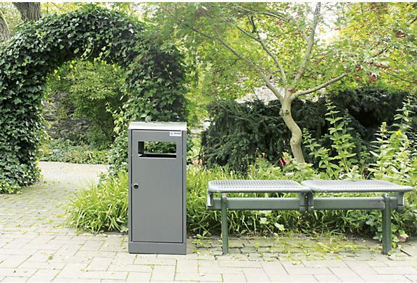 Immagine prodotto Contenitore per rifiuti con posacenere, capacità 40 l, grigio antracite. (40 l)
